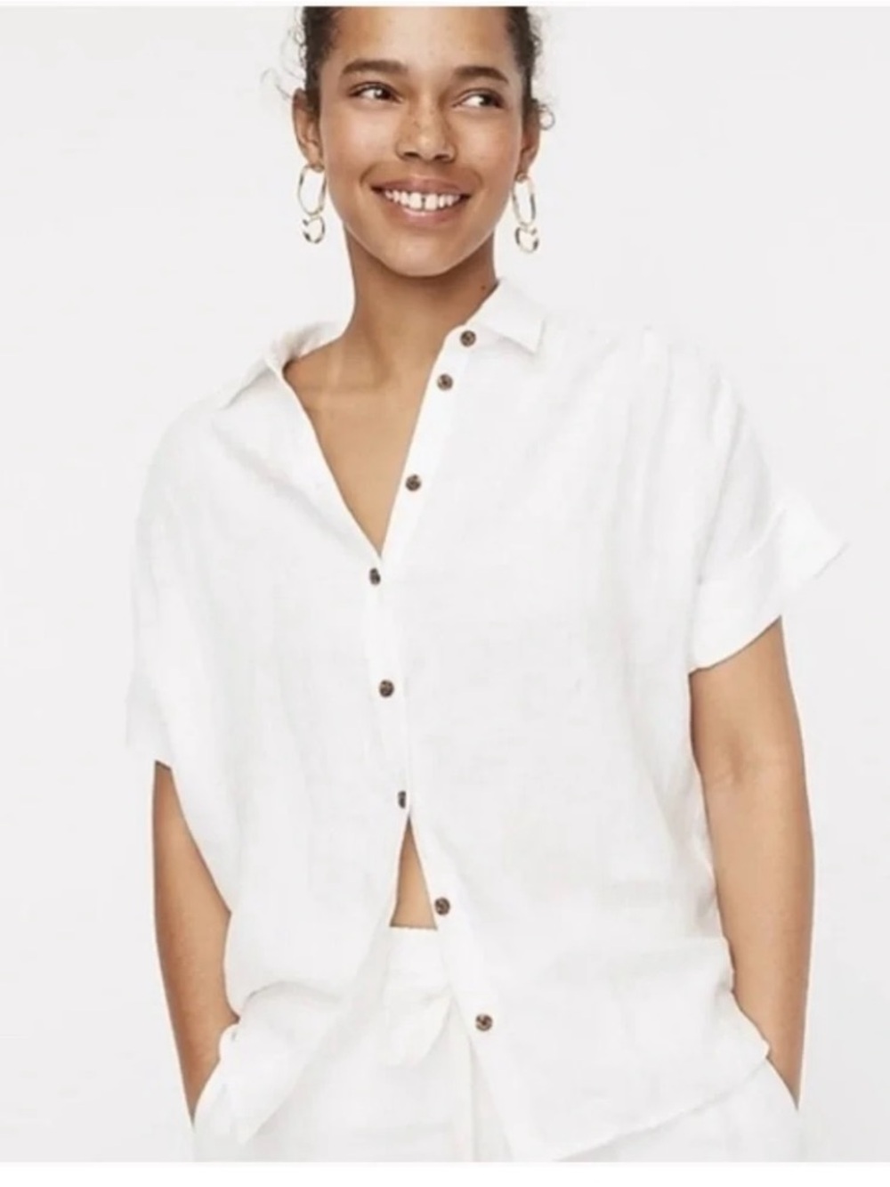 J.Crew Relaxed-fit short-sleeve Baird McNutt Irish linen shirt